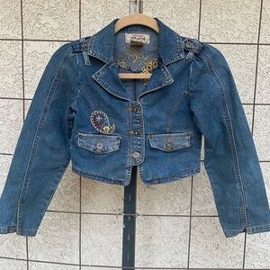 Y2K NoFuze Girls Jean Jacket. Size 10-12. Cropped